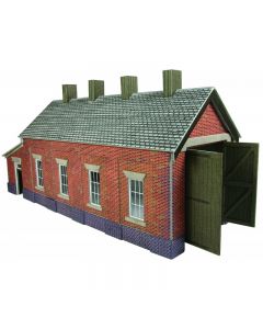 METCALFE PO331 00/H0 Red Brick Single Track Engine Shed